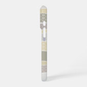 Warm roze geel groen gebogen streep Abstracte golf iPhone Hoesje (Linkerkant)