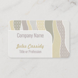 Warm roze geel groen gebogen streep Abstracte golf Visitekaartje