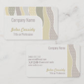 Warm roze geel groen gebogen streep Abstracte golf Visitekaartje (Voorkant / Achterkant)