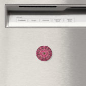 Warm Roze Geometrisch Mandala Motief Magneet (Insitu (Vaatwasser))