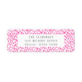 Warm Roze het Etiket van het Adres van de Terugkee (Voorkant)