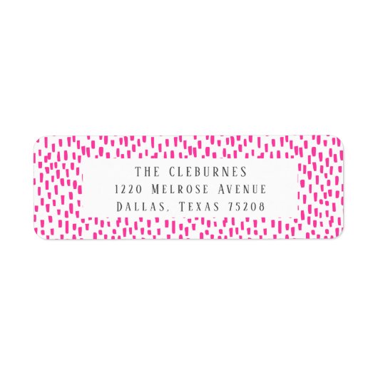 Warm Roze het Etiket van het Adres van de Terugkee (Voorkant)