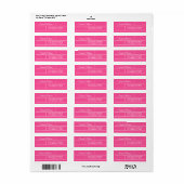 Warm roze, modern label (Full Sheet)