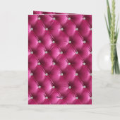 Warm Roze Nep Fluwelen Verjaardag Kaart (Achterkant)