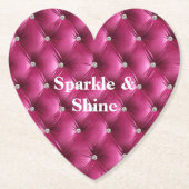 Warm Roze Nepfluwelen Kartonnen Onderzetters (Voorkant)