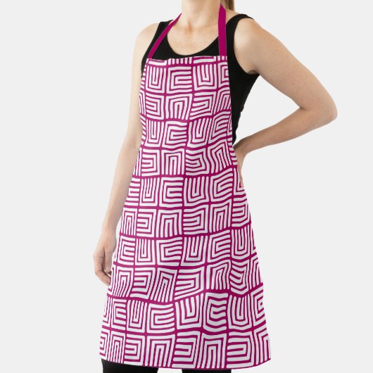 warm roze nesten Open Boxes Tribal Africa Pattern Schort (Insitu)