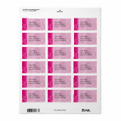 warm roze op roze kleurstofdamppatroon etiket (Full Sheet)