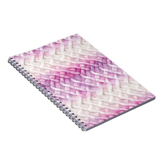 Warm Roze Wit Paarse Notitieboek (Rechterzijde)