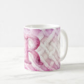 Warm roze witte Paarse letter R Koffiemok (Voorkant rechts)