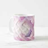 Warm roze witte Paarse letter X Koffiemok (Voorkant links)