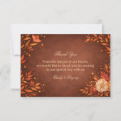 Warm Rustic Floral Appreciation Bedankkaart (Voorkant)