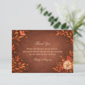 Warm Rustic Floral Appreciation Bedankkaart (Staand voorkant)