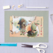 Warm Rustic Homesteads, Holly and Merry Kerstmis Tissuepapier (Craft)