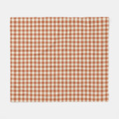 Warm rustiek herfst bruin gezellig dambord patroon fleece deken (Voorkant (Horizontaal))
