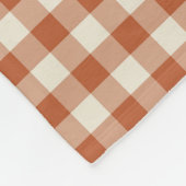 Warm rustiek herfst bruin gezellig dambord patroon fleece deken (Hoek)