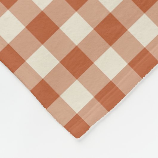 Warm rustiek herfst bruin gezellig dambord patroon fleece deken (Hoek)