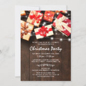 Warm rustiek kerstvakantie feestje kaart (Voorkant)