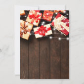 Warm rustiek kerstvakantie feestje kaart (Achterkant)