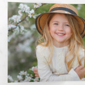 Warm Rustiek Rood & Goud Plakt Foto Drieluik Kaart (Binnenzijde eerst)