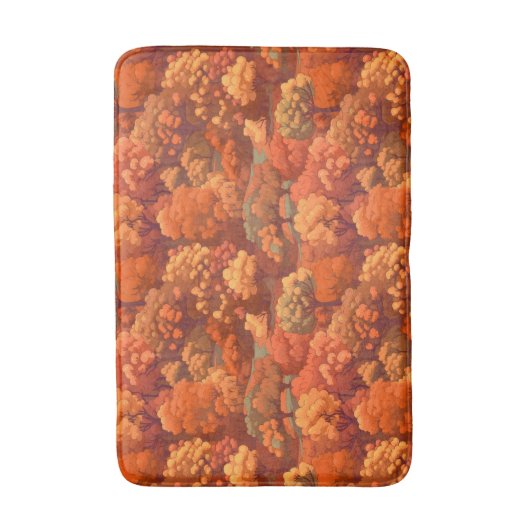 Warm rustieke Waterverf Herfst Trees | Boho esthet Badmat (Voorkant Verticaal)