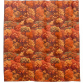Warm rustieke Waterverf Herfst Trees | Boho esthet Douchegordijn (Voorkant)