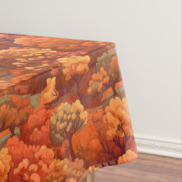 Warm rustieke Waterverf Herfst Trees | Boho esthet Tafelkleed