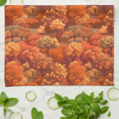 Warm rustieke Waterverf Herfst Trees | Boho esthet Theedoek (Gevouwen)