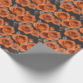 Warm Rusty Orange Roses Cadeaupapier (Hoek)