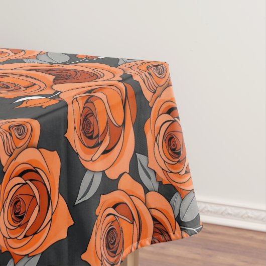 Warm Rusty Orange Roses Tafelkleed (Voorbeeld)