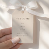 Warm Sand Minimalist Wedding Welcome Cadeaulabel