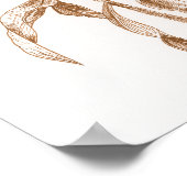 Warm Seasonal Botanical Ink Art Elegant Wall Poster (Hoek)