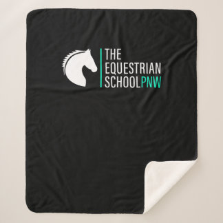 Warm Sherpa Blanket - White Logo Deken
