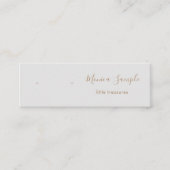 Warm Silver Grey Ombre Script Stud die Vertoning v Mini Visitekaartje (Voorkant)