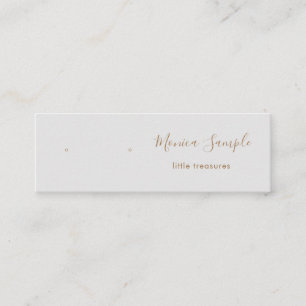 Warm Silver Grey Ombre Script Stud die Vertoning v Mini Visitekaartje