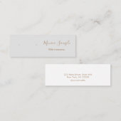 Warm Silver Grey Ombre Script Stud die Vertoning v Mini Visitekaartje (Voorkant / Achterkant)