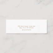 Warm Silver Grey Ombre Script Stud die Vertoning v Mini Visitekaartje (Achterkant)