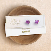 Warm Silver Grey Ombre Script Stud die Vertoning v Mini Visitekaartjes