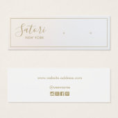 Warm Silver Grey Ombre Script Stud die Vertoning v Mini Visitekaartjes (Voorkant /achterkant)