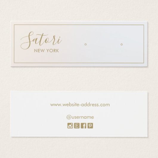 Warm Silver Grey Ombre Script Stud die Vertoning v Mini Visitekaartjes (Voorkant /achterkant)