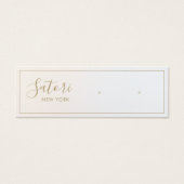 Warm Silver Grey Ombre Script Stud die Vertoning v Mini Visitekaartjes (Voorkant)