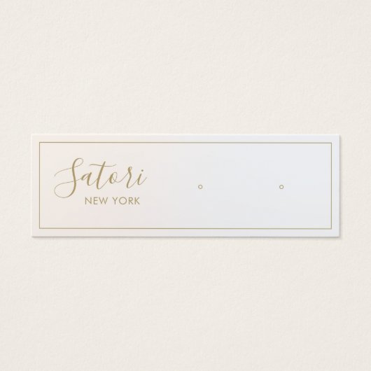 Warm Silver Grey Ombre Script Stud die Vertoning v Mini Visitekaartjes (Voorkant)