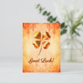 Warm Sinaasappel Goud Stijl Succes Wensen Feestdagenkaart (Staand voorkant)