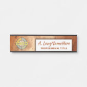 Warm Sinaasappel Moderne naamplaat Professionele K (Voorkant)