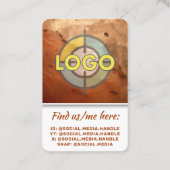 Warm Sinaasappel uitnodigend design voor lokale be Klantenkaartje (Achterkant)