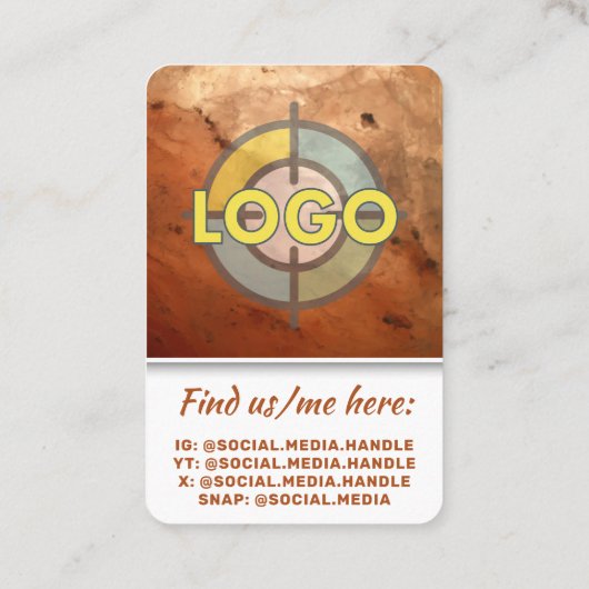 Warm Sinaasappel uitnodigend design voor lokale be Klantenkaartje (Achterkant)