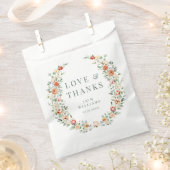 Warm sinaasappels bloemenbruiloft dank u voor tass bedankzakje (Geknipt)