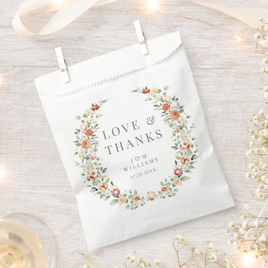 Warm sinaasappels bloemenbruiloft dank u voor tass bedankzakje (Geknipt)