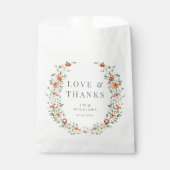 Warm sinaasappels bloemenbruiloft dank u voor tass bedankzakje (Voorkant)