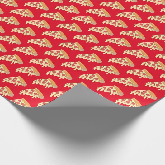 Warm smeltkaas pepperoni pizzakapier cadeaupapier (Hoek)