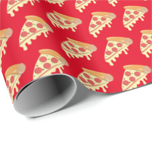 Warm smeltkaas pepperoni pizzakapier cadeaupapier